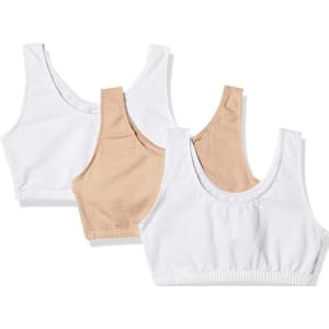 Fruit of the Loom Women's Built Up Tank Style Sports Bra 3-Pack for $8