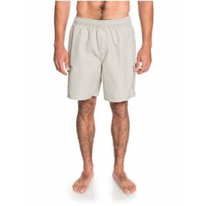 Quiksilver Waterman Men's Balance Volley 18 Swim Trunk Boardshort, Flint Gray, S for $15 Quiksilver Waterman Men's Balance Volley 18 Swim Trunk Boardshort, Flint Gray, S for $15