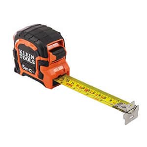 Klein Tools Tape Measure, 5-Meter Double Hook Magnetic with Finger Brake, Includes Both Feet and Meters Klein for $20 Klein Tools Tape Measure, 5-Meter Double Hook Magnetic with Finger Brake, Includes Both Feet and Meters Klein for $20