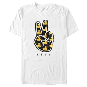 NEFF PEEACE Out Ducky Young Men's Short Sleeve Tee Shirt, White, X-Large for $20
