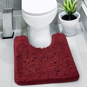 Deconovo Red Bath Mat - Toilet Rugs U Shaped, Contour Bath Rugs, Extra Soft Plush Bathroom Rugs for for $30 Deconovo Red Bath Mat - Toilet Rugs U Shaped, Contour Bath Rugs, Extra Soft Plush Bathroom Rugs for for $30