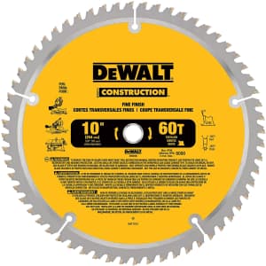 DeWalt 10" 5/8" Carbide Circular Saw Blade for $24