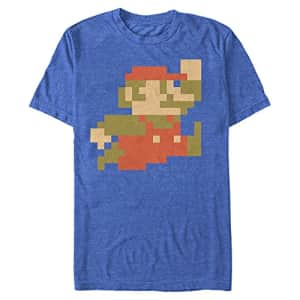 Nintendo Men's Big Little M T-Shirt, Royal Blue Heather, Small for $17 Nintendo Men's Big Little M T-Shirt, Royal Blue Heather, Small for $17