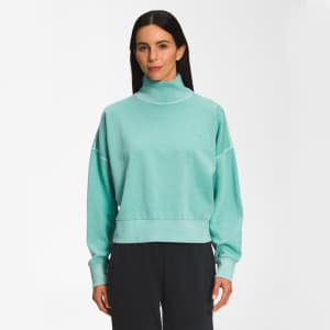 The North Face Women's Garment Dye Mock-Neck Pullover for $32