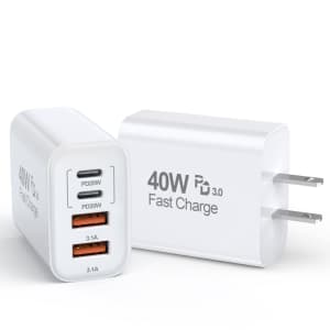 40W iPhone Charger USB-C 2-Pack for $12 40W iPhone Charger USB-C 2-Pack for $12