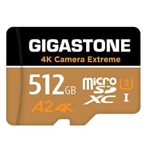 [5-Yrs Free Data Recovery] Gigastone 512GB Micro SD Card, 4K Camera Extreme, MicroSDXC Memory Card for $100