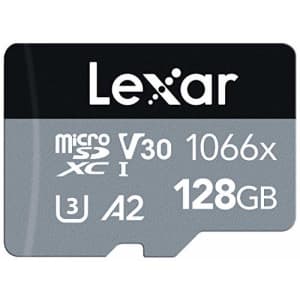 Lexar Professional 1066x 128GB microSDXC UHS-I Card w/SD Adapter Silver Series, Up to 160MB/s Read for $14 Lexar Professional 1066x 128GB microSDXC UHS-I Card w/SD Adapter Silver Series, Up to 160MB/s Read for $14
