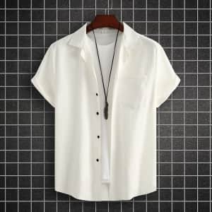 Men's Casual Button-Down Shirt for $8