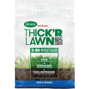 Scotts Turf Builder THICK'R LAWN Grass Seed 12-lb. Bag for $17