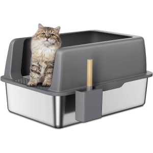 XL Stainless Steel Litter Box for $60