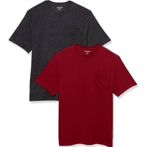 Amazon Essentials Men's Crewneck T-Shirt 2-Pack from $12