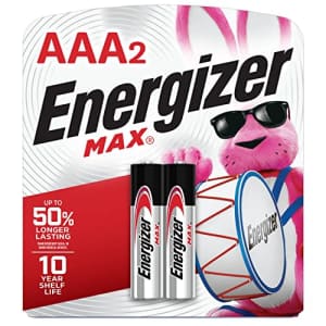 Energizer AAA Batteries (2 Count), Triple A Max Alkaline Battery for $17