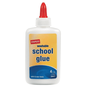 Staples School Permanent Glue 4-oz. Bottle for 40 cents