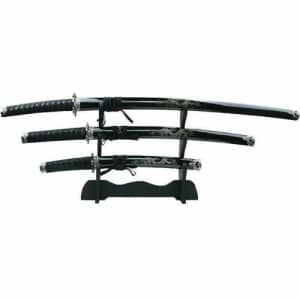 Whetstone Dragon Samurai Sword 3-Piece Set for $35