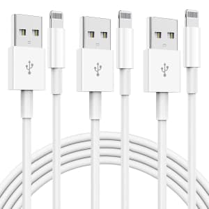 MFi-Certified Lightning Cable 3-Pack for $3