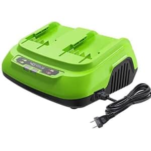 Greenworks 40V 8A Dual Port Rapid Charger for $35