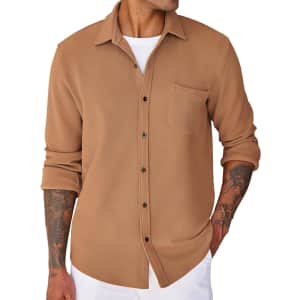 Men's Casual Shirt Jacket for $13