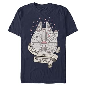 STAR WARS Big & Tall One in a Mill Men's Tops Short Sleeve Tee Shirt, Navy Blue Heather, 3X-Large for $7