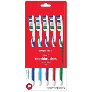 Amazon Basics Clean Plus Toothbrushes 10-Count for $5.30 via Sub & Save