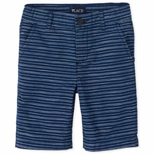 The Children's Place Boys' Striped Chino Shorts, Milky Way, 16 for $7 The Children's Place Boys' Striped Chino Shorts, Milky Way, 16 for $7
