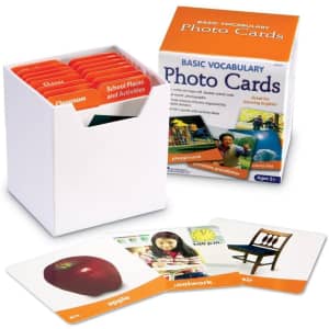 Learning Resources 156-Count Basic Vocabulary Photo Cards for $11 Learning Resources 156-Count Basic Vocabulary Photo Cards for $11