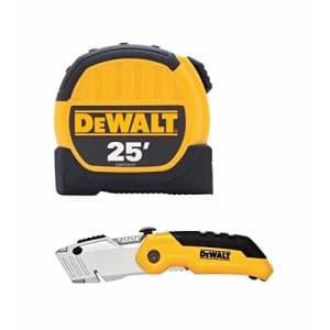 Dewalt DWHT3610735L 25ft. Tape Measure and Folding Utility Knife Combo Pack, Yellow/Black for $30 Dewalt DWHT3610735L 25ft. Tape Measure and Folding Utility Knife Combo Pack, Yellow/Black for $30