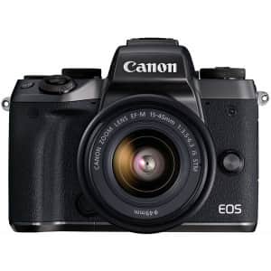 Canon EOS M5 Mirrorless Digital Camera with 15-45mm Lens for $449
