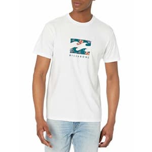 Billabong Men's Classic Short Sleeve Premium Logo Graphic Tee T-Shirt, Team Wave White, XX-Large for $25