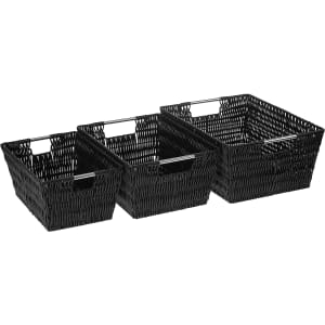 Whitmor Rattique Java Storage Baskets 3-Piece Set for $36