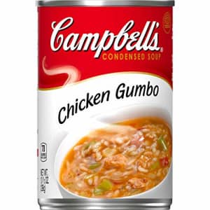 Campbell'sCondensed Chicken Gumbo Soup, 10.5 Ounce (Pack of 12) for $21 Campbell'sCondensed Chicken Gumbo Soup, 10.5 Ounce (Pack of 12) for $21