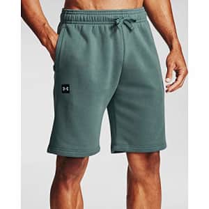 Under Armour Men's Rival Fleece Shorts, Lichen Blue (424)/Onyx White, Medium for $26 Under Armour Men's Rival Fleece Shorts, Lichen Blue (424)/Onyx White, Medium for $26