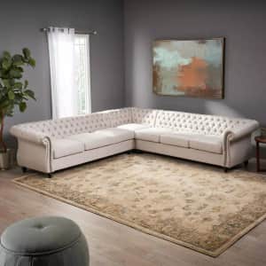 Noble House Amberside 3-Piece 7-Seater Sectional Sofa for $1,413 Noble House Amberside 3-Piece 7-Seater Sectional Sofa for $1,413