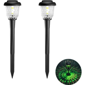 Sidsys Solar Outdoor Pathway Light 2-Pack for $12