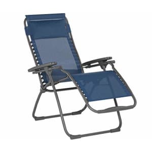 Lafuma Futura Zero Gravity Patio Recliner (Ocean Blue Batyline Canvas) Outdoor Folding Lounge Chair for $160