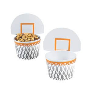 Fun Express Basketball Hoop Snack Cups - Party Supplies - 12 Pieces for $15