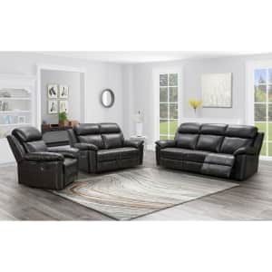 Abbyson Living 3-Piece Manhattan Top-Grain Leather Living Room Reclining Set for $2,199 for members Abbyson Living 3-Piece Manhattan Top-Grain Leather Living Room Reclining Set for $2,199 for members