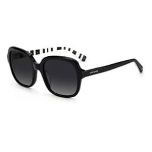 Kate Spade New York Women's Babbette/G/S Square Sunglasses, Black/Polarized Gray, 55mm, 20mm for $75