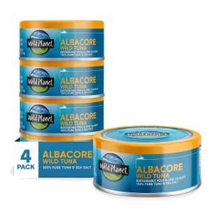 Wild Planet Albacore Wild Tuna 5-oz. Can 4-Pack for $9