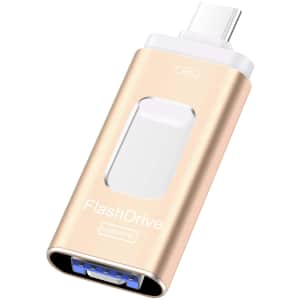 Sunany 128GB 3-in-1 USB Flash Drive for $15