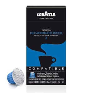 Lavazza Premium Coffee Corp Nespresso OriginalLine Compatible Capsules, Espresso Decaffeinato for $31