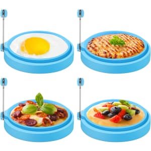 Emoly Silicone Egg Ring 4-Pack for $7