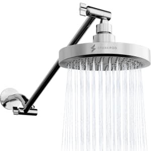SparkPod Round Rain Shower Head with Arm Extension for $9 SparkPod Round Rain Shower Head with Arm Extension for $9