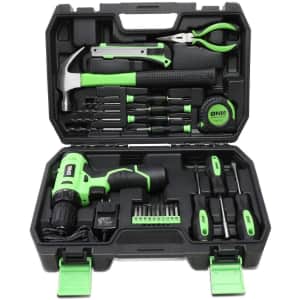 DNA Motoring 27-Piece Cordless Drill & Home Repair Kit for $60