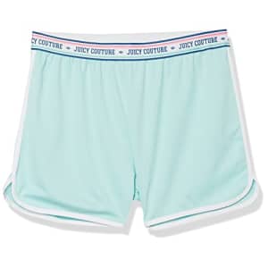 Juicy Couture Girls' Pull-On Shorts, Blue Tint/Mesh, 8-10 for $10