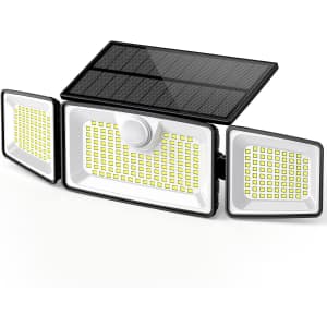 LED Solar Adjustable Head Flood Light for $12