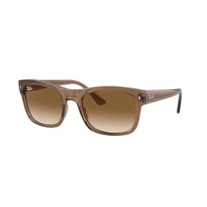 Ray-Ban RB4428 664051 56MM Transparent Light Brown/Light Brown Square Sunglasses for Men for Women for $168