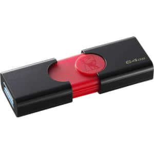 Kingston 64GB DataTraveler 106 USB 3.0 Flash Drive for $6