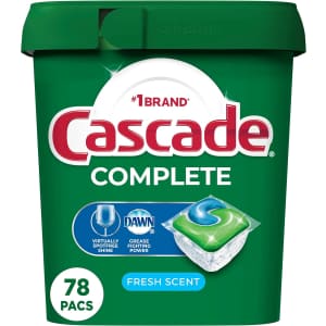 Cascade Complete Dishwasher Pods 78-Pack for $9.66 via Sub & Save