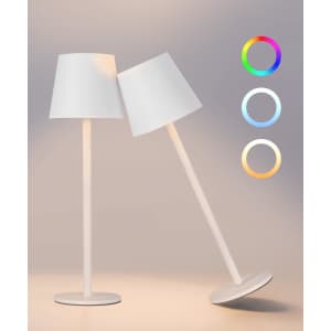 RGB Cordless Table Lamp 2-Pack for $80