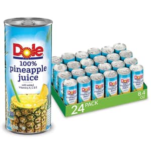 Dole 100% Pineapple Juice 8.4-oz. 24-Pack for $14 Dole 100% Pineapple Juice 8.4-oz. 24-Pack for $14
